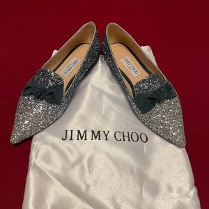 Jimmy Choo Gabie glitter flats